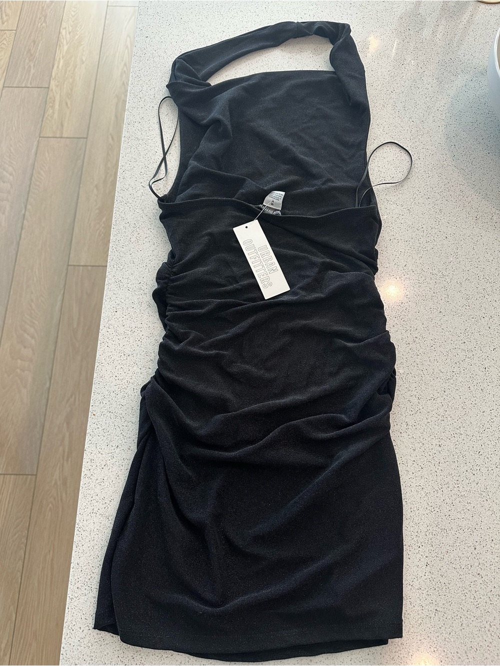 Urban Outfitters halter neck, low back dress. Black & shimmer. Size Medium. NWT.
